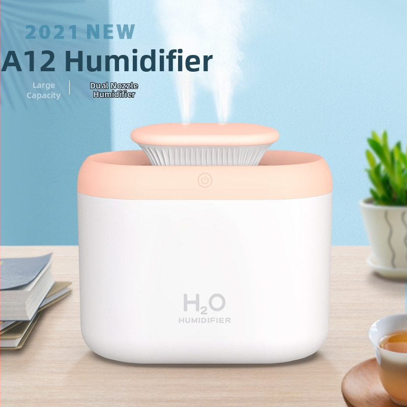 Gamyklinis didelės talpos dvigubo purškimo drėkintuvas, buitinis, naujas, mini, 3,3 l, spalvingas, mažas, purškiamas oro valytuvas