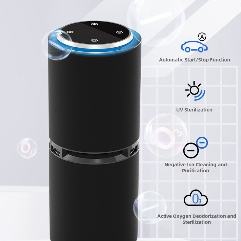 Figo 8-мо поколение интелигентен пречиствател на въздух за кола и друга стерилизация с отрицателни йони и озон, отстраняване на прах, кислороден бар за кола с формалдехид