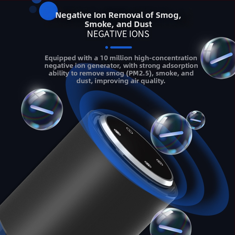 Figo 8-мо поколение интелигентен пречиствател на въздух за кола и друга стерилизация с отрицателни йони и озон, отстраняване на прах, кислороден бар за кола с формалдехид