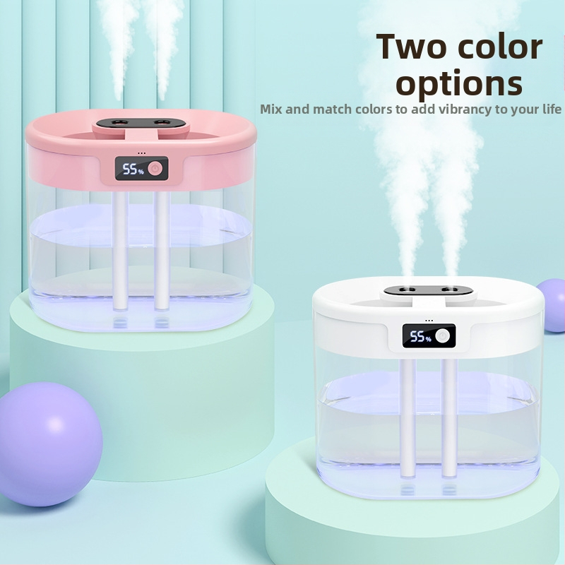 Cezhraničný nový zvlhčovač vzduchu s dvojitým prúdom, veľkokapacitný, domáci tichý zvlhčovač vzduchu, plniaci sprej s USB linkou, nočné svetlo, zvlhčovač vzduchu
