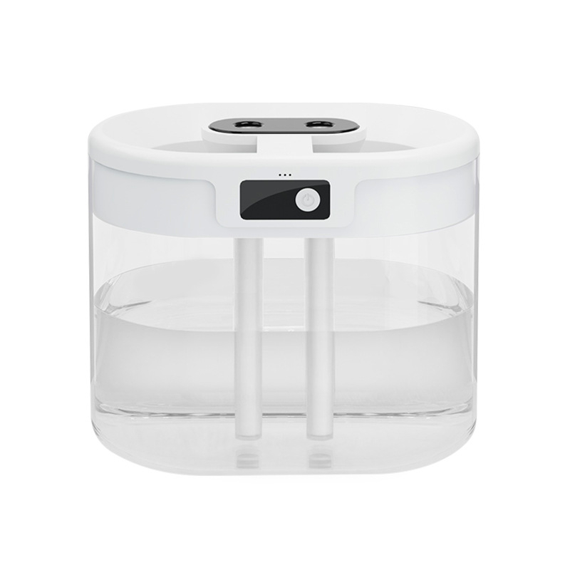 Umidificator nou transfrontalier cu jet dublu, capacitate mare, umidificator silențios de uz casnic, umplere cu linie USB, spray, umidificator cu lumină de noapte