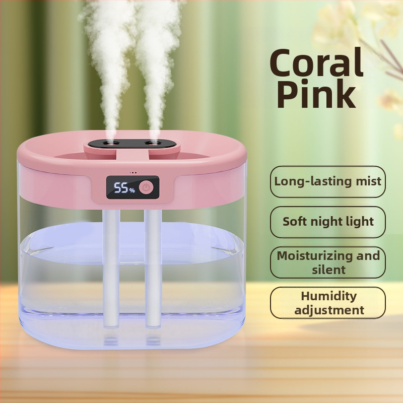Cezhraničný nový zvlhčovač vzduchu s dvojitým prúdom, veľkokapacitný, domáci tichý zvlhčovač vzduchu, plniaci sprej s USB linkou, nočné svetlo, zvlhčovač vzduchu