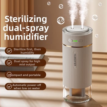 Nový zvlhčovač vzduchu do interiéru, spálne, auta, malý hydratačný sprej, dvojitý sprej, jednoduchý USB, tiché svetlo do atmosféry