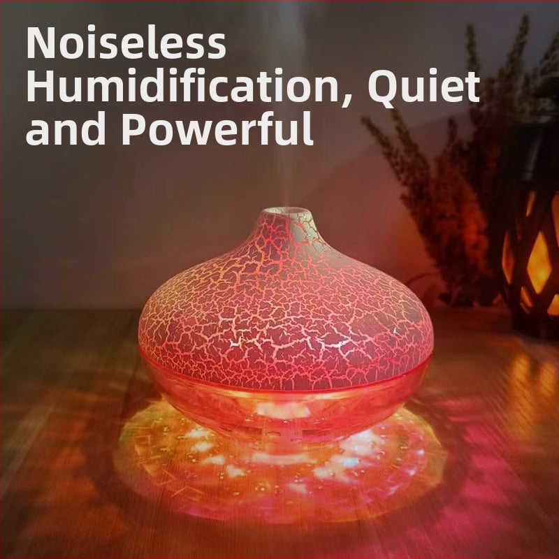 Naujas darbalaukio krištolo kreko rutulinis drėkintuvas, spalvinga atmosfera, šviesos palapinė, tylus purškimas, tarpvalstybinis karštas modelis