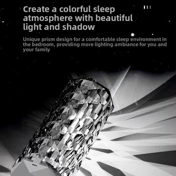 Διασυνοριακός υγραντήρας κρυστάλλου RGB με αλλαγή χρώματος, πολύχρωμος υγραντήρας για οικιακή επιφάνεια εργασίας, μεγάλης χωρητικότητας, χονδρικής πώλησης