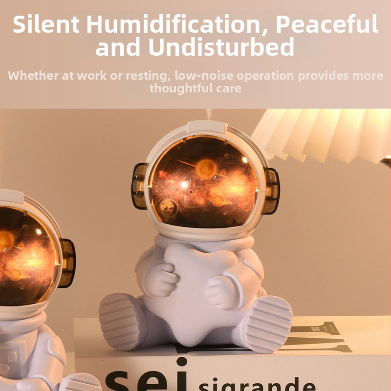 Nový zvlhčovač vzduchu s hviezdnou oblohou astronaut, USB plug-in, študentský darček do spálne, stolný zvlhčovač vzduchu s astronautom
