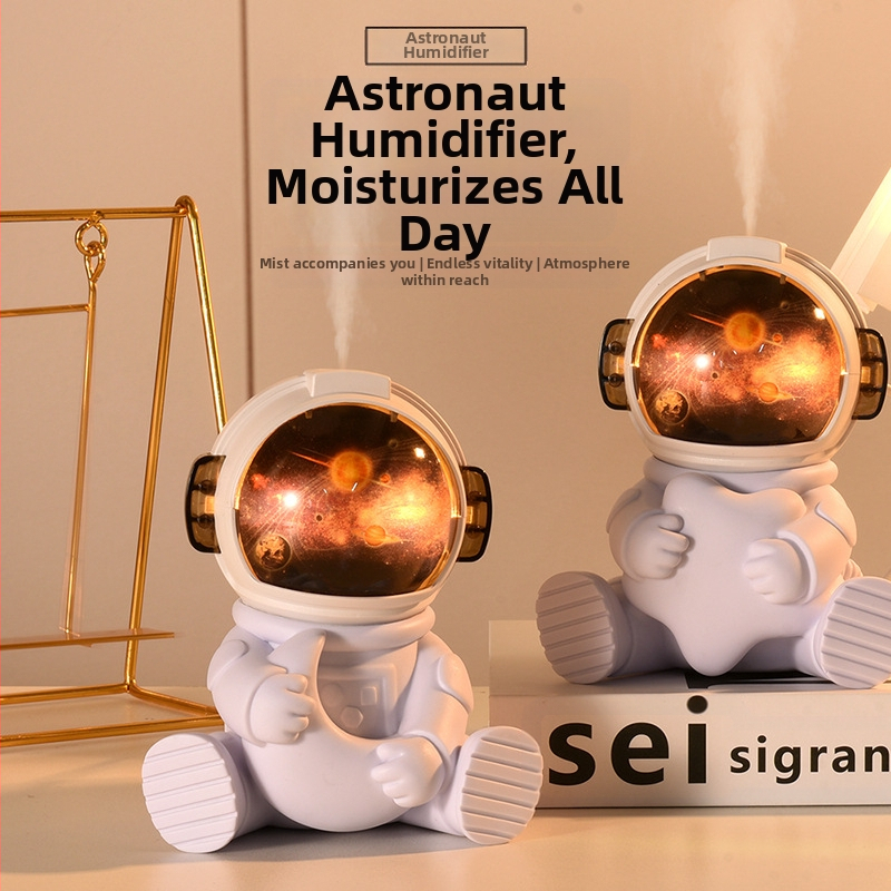 Nový zvlhčovač vzduchu s hviezdnou oblohou astronaut, USB plug-in, študentský darček do spálne, stolný zvlhčovač vzduchu s astronautom