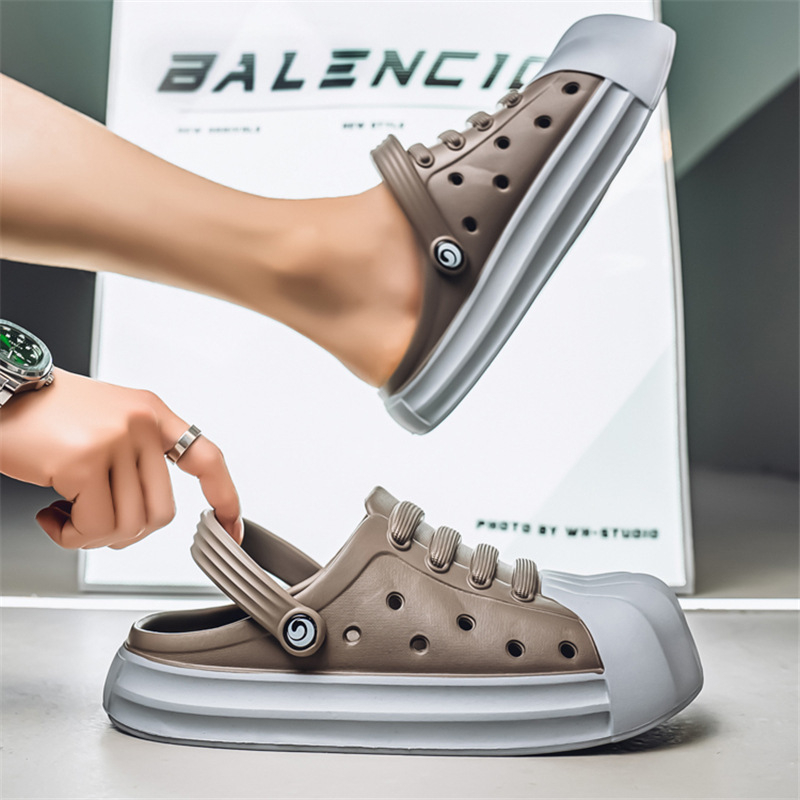 2025. aasta suvine eksport Shell Toe Clogs meeste õues kasutatavad vabaaja sandaalid, pealisrõivad Korea stiilis rannajalatsid, moodsed kingad