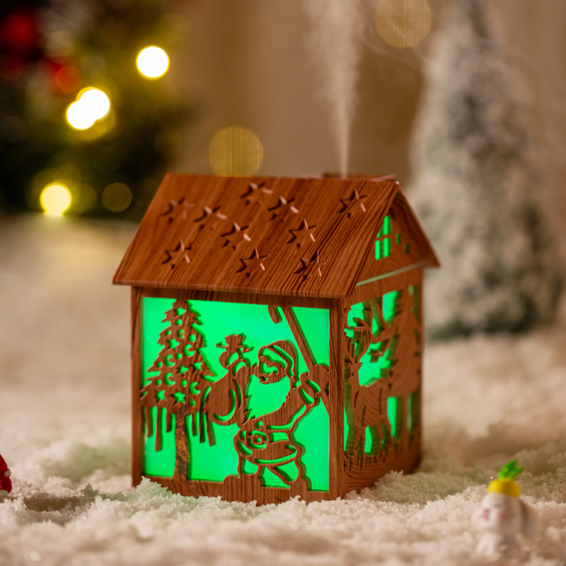 Naujas kalėdinis elementų drėkintuvas Kalėdų Senelio Kalėdų eglutė Kalėdų namelis Švelnus ir ryškus spalvingas šviesos drėkintuvas