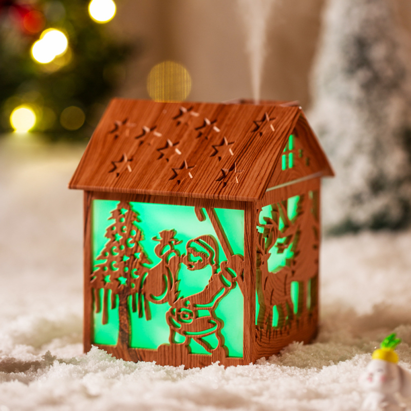 Naujas kalėdinis elementų drėkintuvas Kalėdų Senelio Kalėdų eglutė Kalėdų namelis Švelnus ir ryškus spalvingas šviesos drėkintuvas