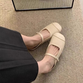 Γυναικείες Παντόφλες Baotou Half Slippers 2025 Νέα Κορεάτικα Στυλ Gentle Fairy Soft Flat Casual Slip-on Mueller Shoes