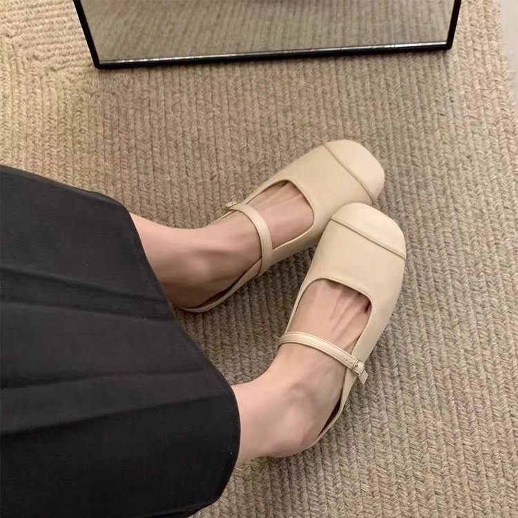 Baotou félpapucs női külső ruházat 2025 új koreai stílusú gyengéd tündér puha lapos alkalmi bebújós Mueller cipő