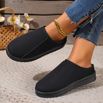 Γυναικείες Μπότες Χιονιού για Φθινόπωρο και Χειμώνα, Νέο Στυλ με Βελούδινη Επένδυση, Χοντρές και Ζεστές, Μοντέρνες Κοντές Μπότες με Χοντρές Σόλες