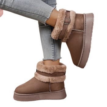 Γυναικείες μπότες χιονιού με βελούδινη επένδυση, παχιά μπότες με νέα χειμερινή πλατφόρμα 2025, μεγάλα βαμβακερά παπούτσια εξωτερικού εμπορίου από βορειοανατολικό βαμβάκι
