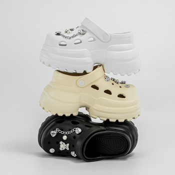 EVA 10 cm aukštakulniai sidabriniai bateliai su „meškos skylute“, moteriški užsienio prekybos vasariniai nauji lengvi sandalai