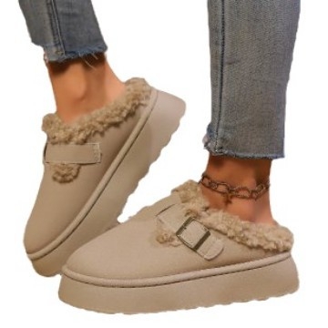 Užsienio prekybos plius dydžio sniego batai moterims 2024 žiemos nauji avėti storu padu su vilnos pamušalu stori pedalai medvilniniai batai urmu