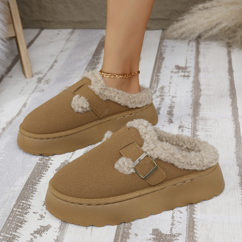 Užsienio prekybos plius dydžio sniego batai moterims 2024 žiemos nauji avėti storu padu su vilnos pamušalu stori pedalai medvilniniai batai urmu