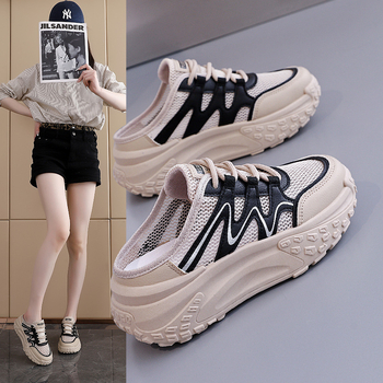 Ins korejski stil novi stil vanjske odjeće papuče ženske ljetne 2025 studentske sportske trkačke ležerne ženske debele cipele W3002