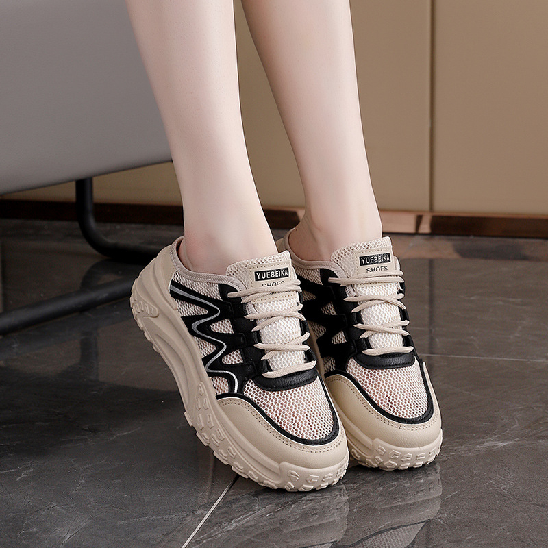 Ins korejski stil novi stil vanjske odjeće papuče ženske ljetne 2025 studentske sportske trkačke ležerne ženske debele cipele W3002