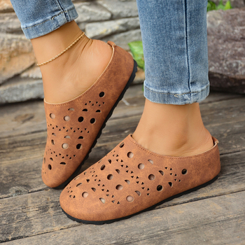 Nyári új vastagtalpú papucsok, külkereskedelmi nagyméretű, határokon átnyúló Baotou üreges lyukú cipők, divatos Birkenstock szandálok külső viseletre