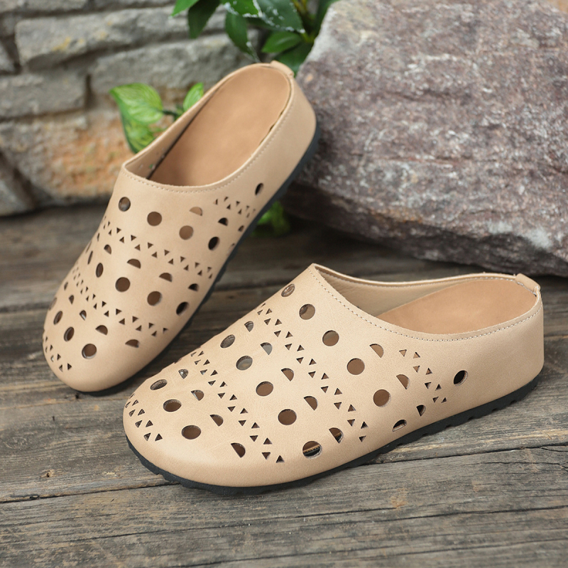 Nyári új vastagtalpú papucsok, külkereskedelmi nagyméretű, határokon átnyúló Baotou üreges lyukú cipők, divatos Birkenstock szandálok külső viseletre