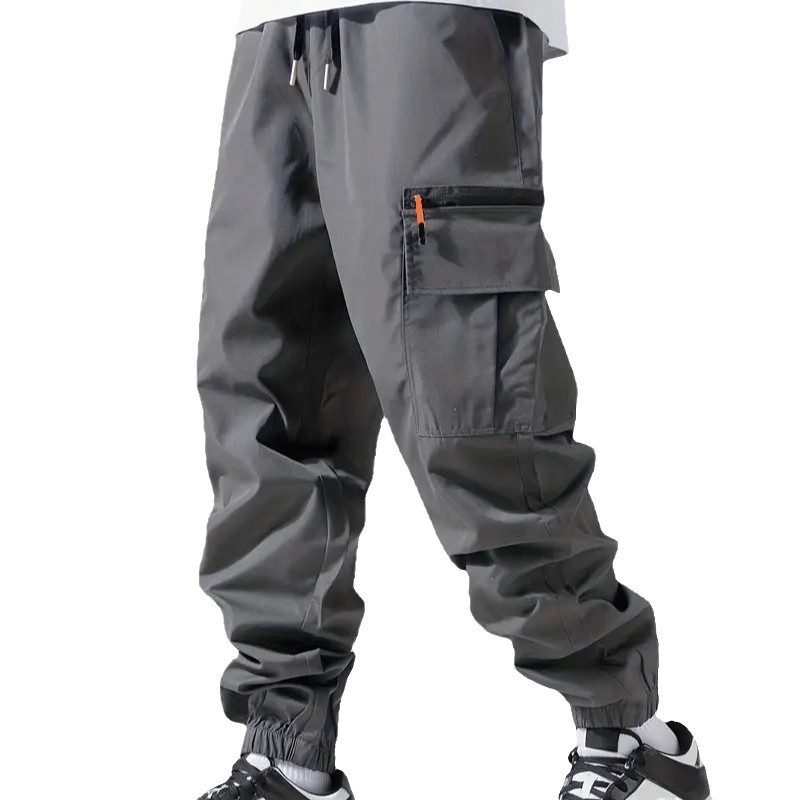 Vyriškos pavasario ir rudens naujos korėjietiškos madingos pavasario ir vasaros tiesaus kirpimo sportinės laisvos laisvalaikio ilgos kelnės