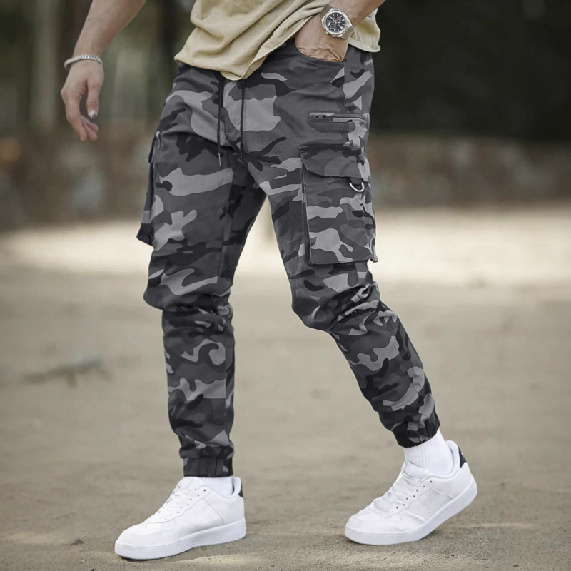 Gyártó egyedi nadrágok európai és amerikai határokon átnyúló amerikai stílusú álcázó alkalmi cargo nadrág férfi tavaszi és nyári divatos márkájú jogger nadrág 8666