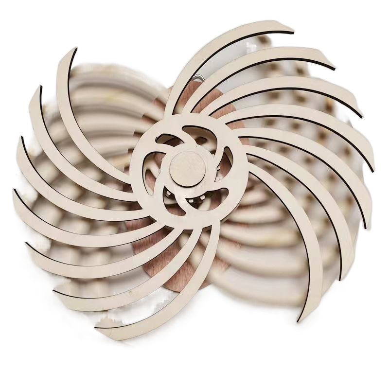 Határokon átnyúló, gyárilag közvetlen 3D forgó kinetikus energiájú műanyag fa szélmalom forgó dekoratív díszek