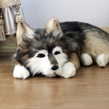 Natūralios odos dirbtiniai gyvūnai Dirbtinis haskių šuo Namai Kūrybiniai papuošalai Amatų dovanos