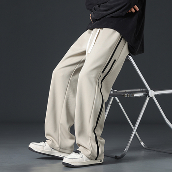 Wei Pants New Straight Casual Ανδρικό Παντελόνι Loose Sports Boys Slim Look Wide Leg Παντελόνι Άνοιξη και Φθινόπωρο 2024