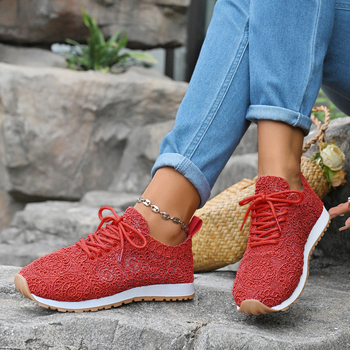 Ευρωπαϊκό και Αμερικανικό Εξαγωγικό Μεγάλο Μέγεθος 2025 Άνοιξη Νέα Pure Color Mesh Αθλητικά και Αναψυχής Γυναικεία Παπούτσια με Ρηχό Στόμα, Στρογγυλή Μύτη, Διασυνοριακά