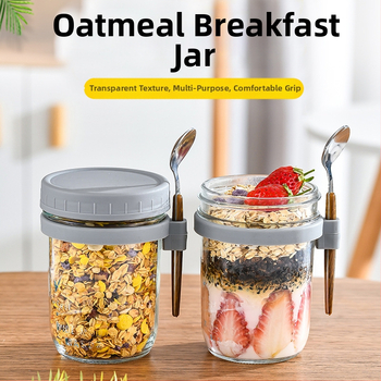 Διασυνοριακό χονδρικό κύπελλο βρώμης για μια νύχτα, ψηλό κύπελλο πρωινού με κουτάλι, φορητό κύπελλο γιαουρτιού, φορητό μιλκσέικ σαλάτας, κύπελλο γάλακτος