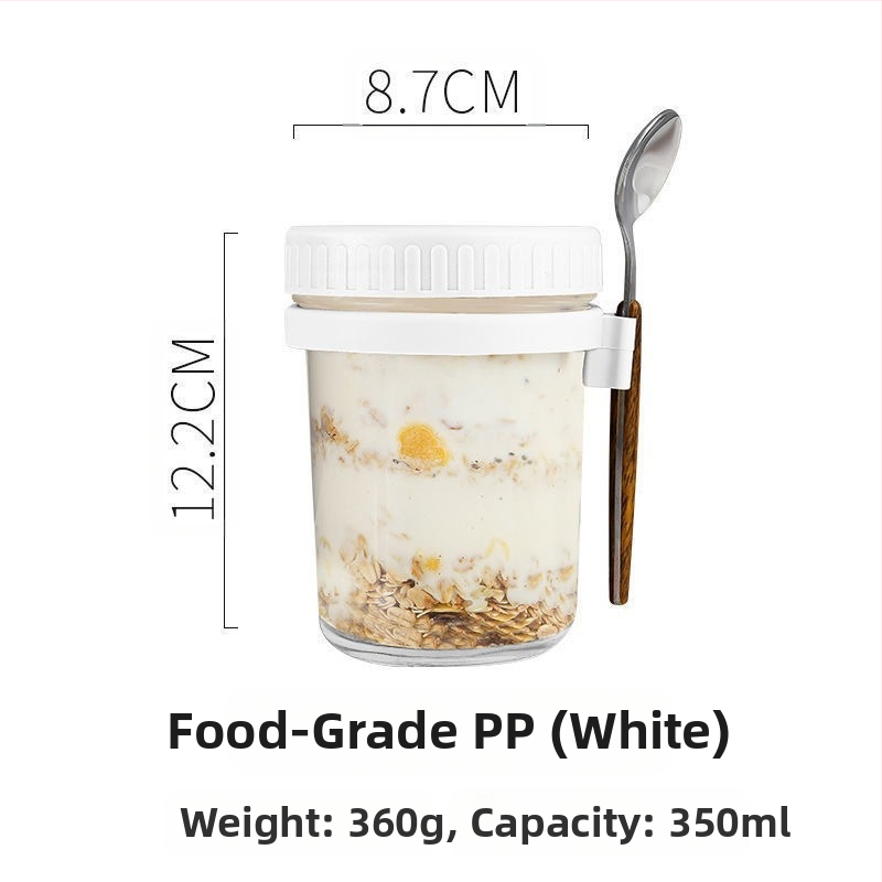 Határokon átnyúló nagykereskedelmi zabpelyhes pohár, elegáns reggelizőpohár kanállal, joghurtos pohár, hordozható saláta turmix, tejespohár