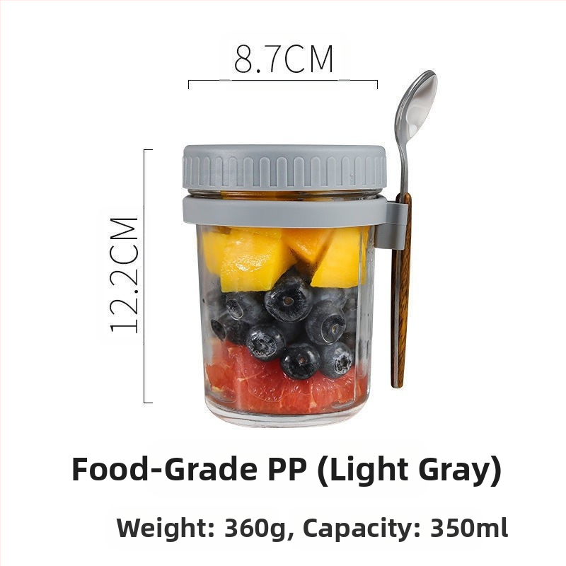 Határokon átnyúló nagykereskedelmi zabpelyhes pohár, elegáns reggelizőpohár kanállal, joghurtos pohár, hordozható saláta turmix, tejespohár