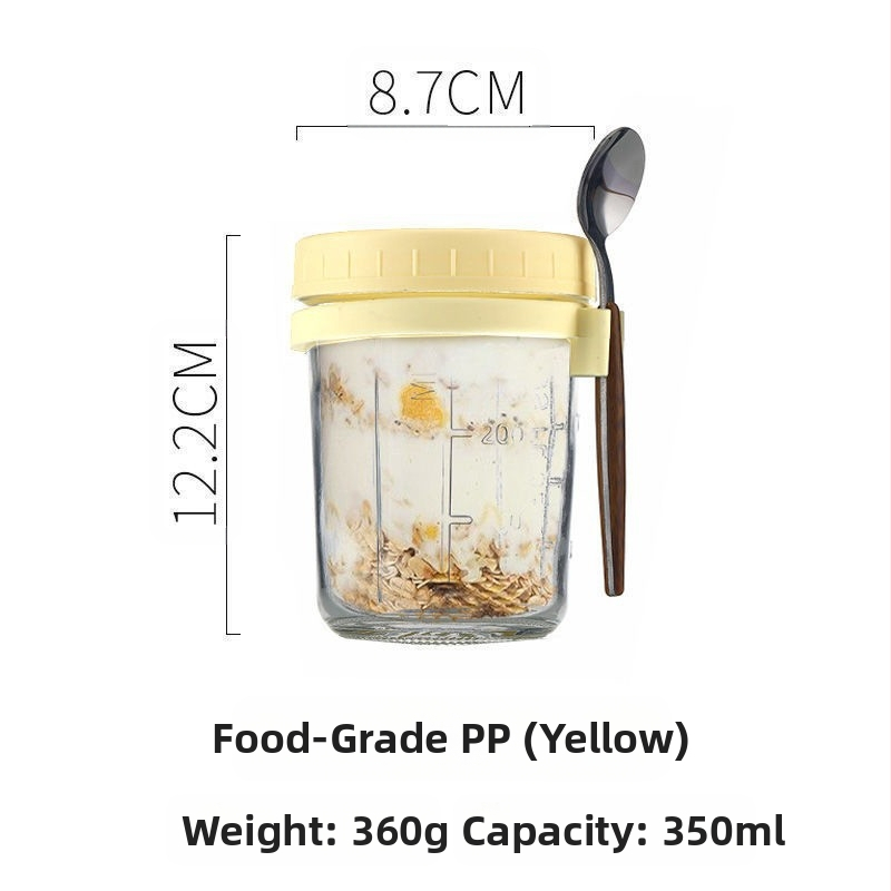 Határokon átnyúló nagykereskedelmi zabpelyhes pohár, elegáns reggelizőpohár kanállal, joghurtos pohár, hordozható saláta turmix, tejespohár