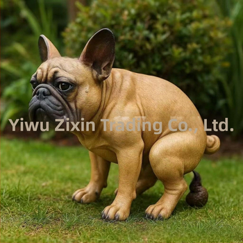 Διασυνοριακό νέο αστείο άγαλμα κήπου γαλλικού μπουλντόγκ Αστείο άγαλμα κήπου γαλλικού μπουλντόγκ