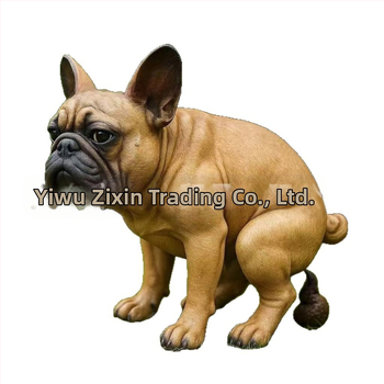 Διασυνοριακό νέο αστείο άγαλμα κήπου γαλλικού μπουλντόγκ Αστείο άγαλμα κήπου γαλλικού μπουλντόγκ