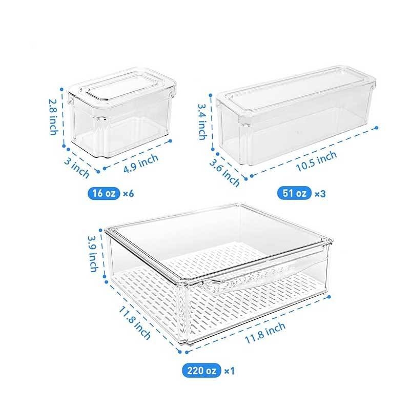 Határokon átnyúló raktáron, benyomható és összecsukható, fedeles hűtőszekrény tárolódobozzal, átlátszó, élelmiszeripari minőségű kisállat tárolódoboz konyhai tárolódobozzal