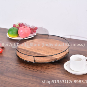 Tarpvalstybinis medinis prieskonių laikymo stovas, apvalus medinis kosmetikos laikymo stovas, nešiojamas medžio masyvo įvairių daiktų laikymo stovas