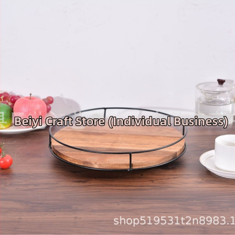 Tarpvalstybinis medinis prieskonių laikymo stovas, apvalus medinis kosmetikos laikymo stovas, nešiojamas medžio masyvo įvairių daiktų laikymo stovas