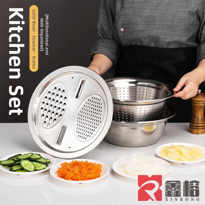 Неръждаема стомана Рендосващ басейн Многофункционален кош за отцеждане Домакинска кухня Зеленчуци Миене на ориз Резен Рязане Артефакт от измиване на ориз Теч Басейн