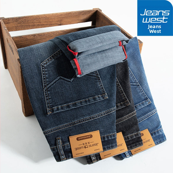 Φθινοπωρινό και Χειμερινό Τζιν Ανδρικό Ίσιο Πόδι Ευέλικτο Ελαφρύ Business Casual Slim Stretch Ανδρικό Τζιν Παντελόνι Jeanswest