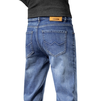 Φθινοπωρινό και Χειμερινό Τζιν Ανδρικό Ίσιο Πόδι Ευέλικτο Ελαφρύ Business Casual Slim Stretch Ανδρικό Τζιν Παντελόνι Jeanswest