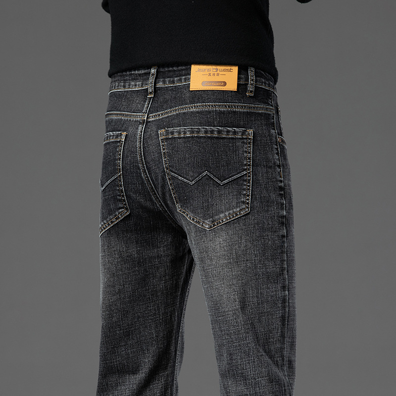 Φθινοπωρινό και Χειμερινό Τζιν Ανδρικό Ίσιο Πόδι Ευέλικτο Ελαφρύ Business Casual Slim Stretch Ανδρικό Τζιν Παντελόνι Jeanswest