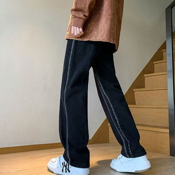 Férfi egyenes szabású, laza szabású, új, High Street Torre nadrág, tavaszi és őszi divatmárkás farmer, hongkongi stílusú nadrág, lezser nadrág