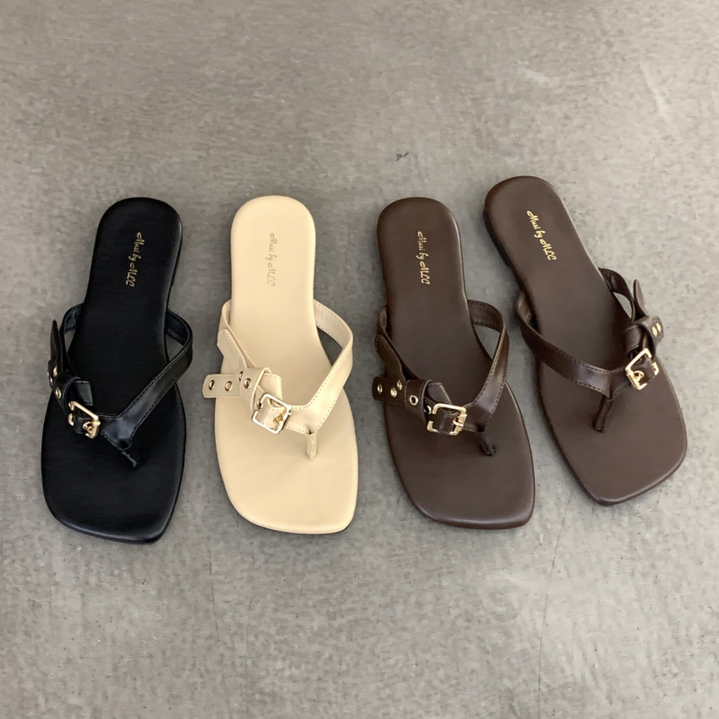 Koreai stílusú, niche papucsok női nyári külső viselethez 2025-ben, új divat szoknyával és strandszandállal nőknek