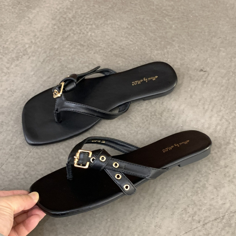 Koreai stílusú, niche papucsok női nyári külső viselethez 2025-ben, új divat szoknyával és strandszandállal nőknek