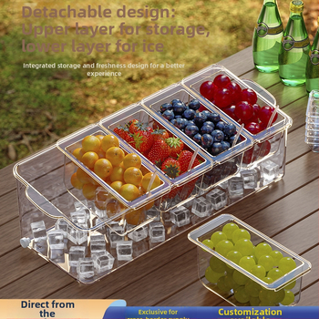 Határokon átnyúló gyümölcssaláta doboz villával hordozható frissen tartó doboz piknik rekesz fagyasztó doboz háztartási hűtőszekrény tároló doboz