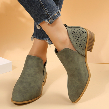 Europos ir Jungtinių Valstijų užsienio prekybos plius dydžio tuščiaviduriai trumpi batai 2025 keturių sezonų Martino smailiomis rankovėmis su moteriškų viengubų batų gamintojais didmeninė prekyba