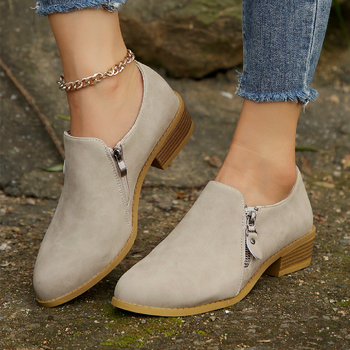 Γυναικεία παπούτσια Deep Mouth Single Shoes Άνοιξη 2025 Νέα ευρωπαϊκά και αμερικανικά γυναικεία παπούτσια plus size Crossborder με μυτερό τακούνι και χοντρό τακούνι σε απόθεμα